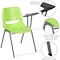 Flash Furniture Green Ergonomic Shell Chair with Left Handed Flip-Up Tablet Arm RUT-EO1-GN-LTAB-GG - alternate 4